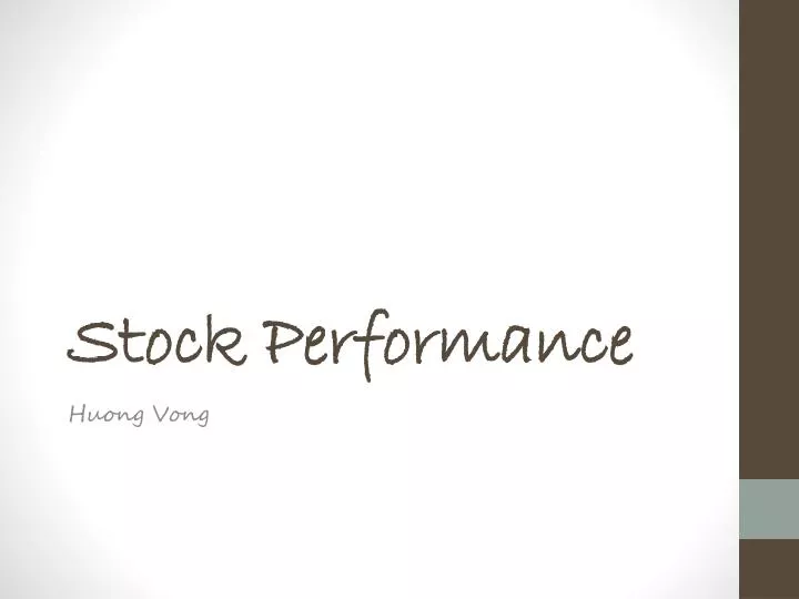 stock performance