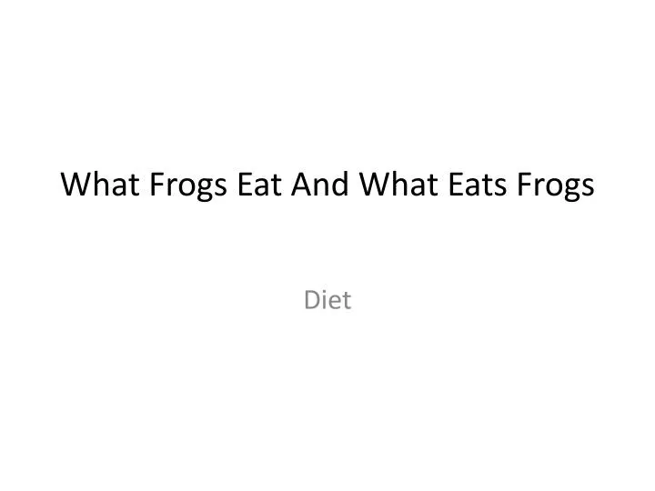 what frogs eat and what eats frogs