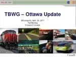 TBWG – Ottawa Update - slide 1