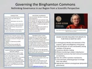 Governing the Binghamton Commons Rethinking Governance in our Region from a Scientific Perspective