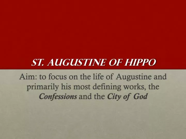 st augustine of hippo