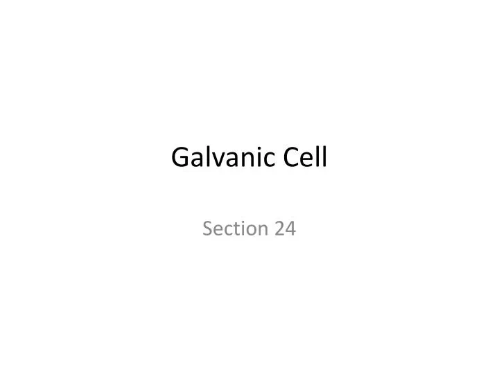 galvanic cell