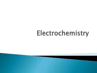 Electrochemistry