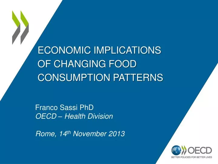 economic implications of changing food consumption patterns