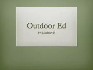 Outdoor E d