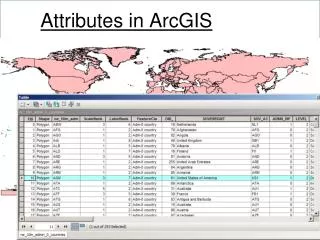 Attributes in ArcGIS