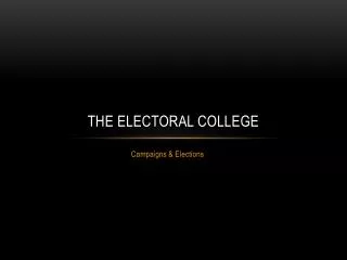 the electoral college