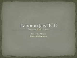 laporan jag a igd
