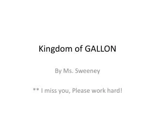 Kingdom of GALLON