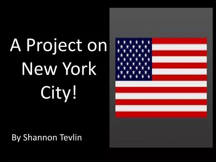 a project on new york city