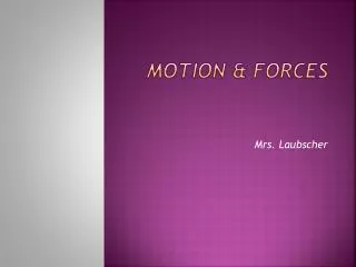 motion forces
