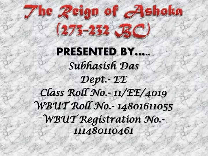 the reign of ashoka 273 232 bc