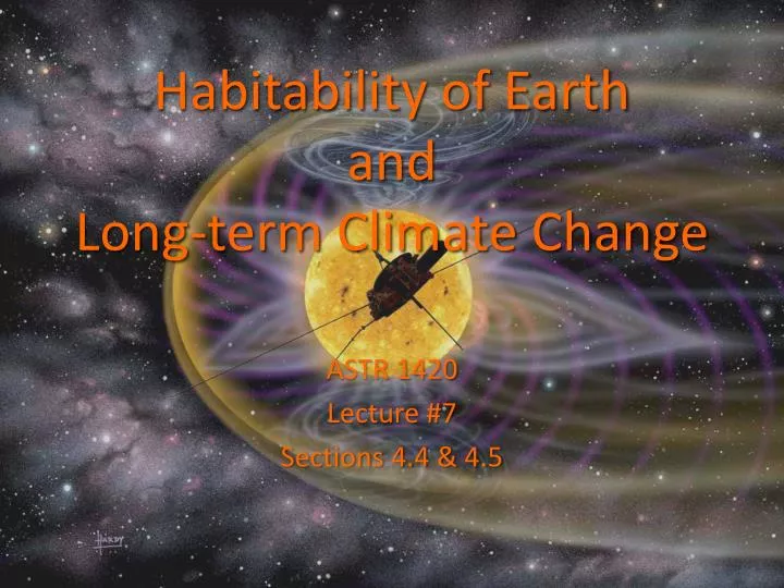 habitability of earth and long term climate change