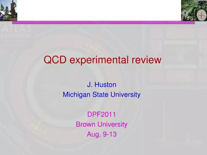 qcd experimental review
