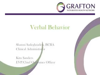 Verbal Behavior