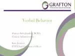Verbal Behavior - slide 1