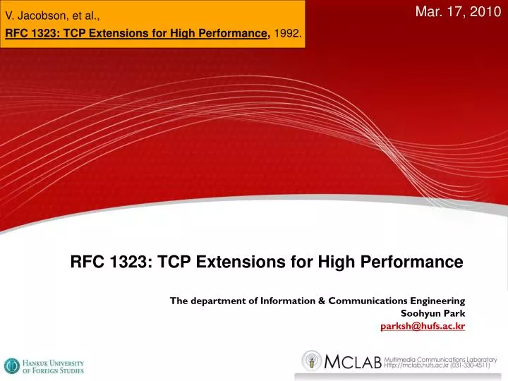 rfc 1323 tcp extensions for high performance
