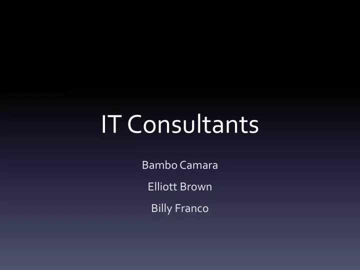 it consultants