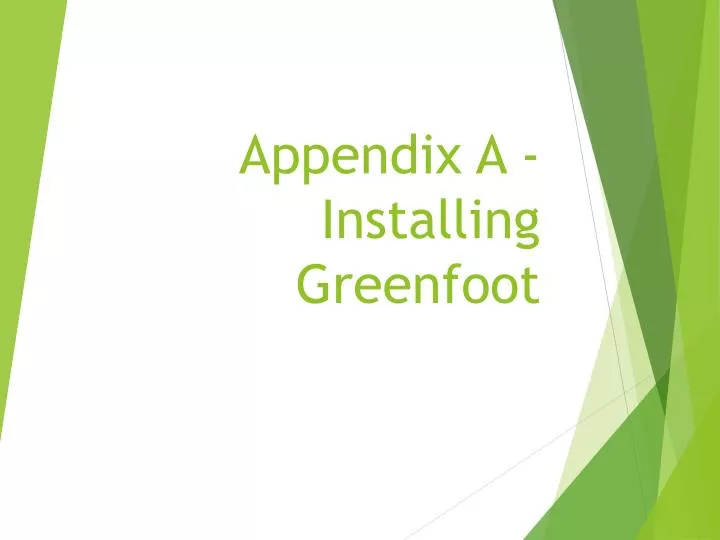 appendix a installing greenfoot