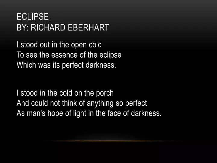eclipse by richard eberhart