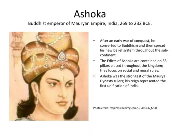ashoka buddhist emperor of mauryan empire india 269 to 232 bce