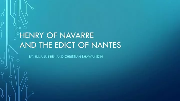 henry of navarre and the edict of nantes