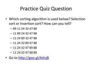 Practice Quiz Question