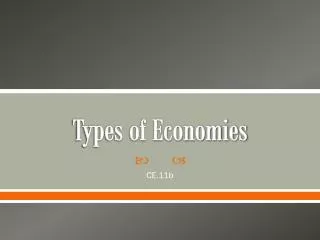 Types of Economies