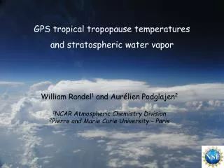 GPS tropical tropopause temperatures a nd stratospheric water vapor