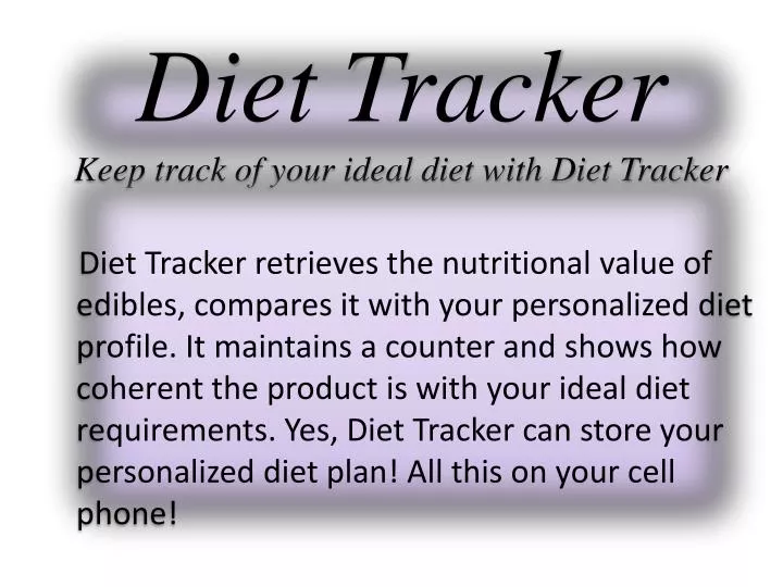 diet tracker keep track of your ideal diet with diet tracker
