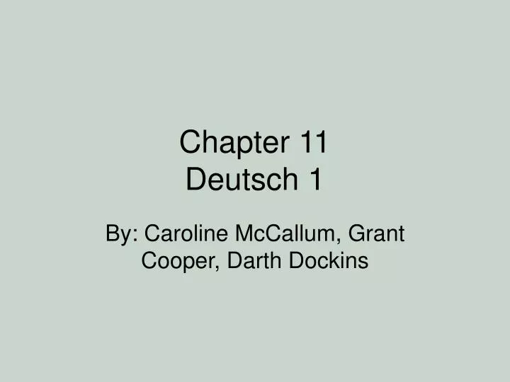 chapter 11 deutsch 1