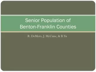 Senior Population of Benton-Franklin Counties