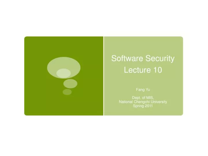 software security lecture 10