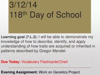 3 12 14 118 th day of school