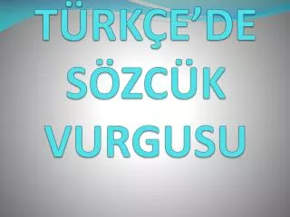 t rk e de s zc k vurgusu