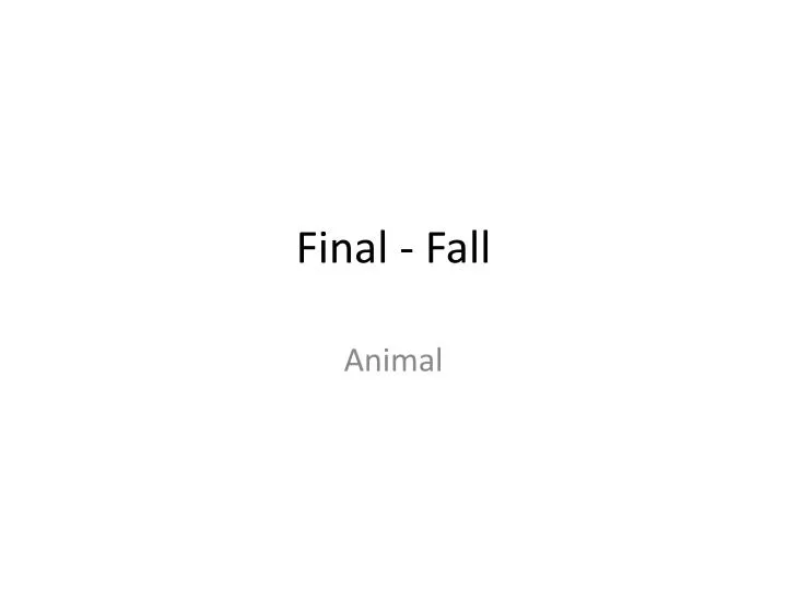 final fall