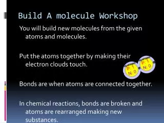 Build A molecule Workshop