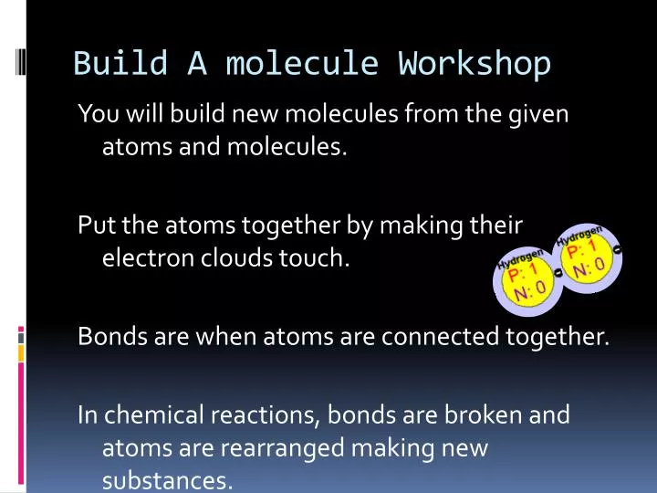 build a molecule workshop