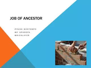 Job of Ancestor