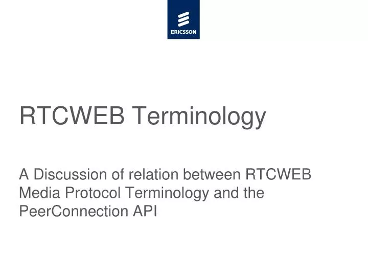 rtcweb terminology