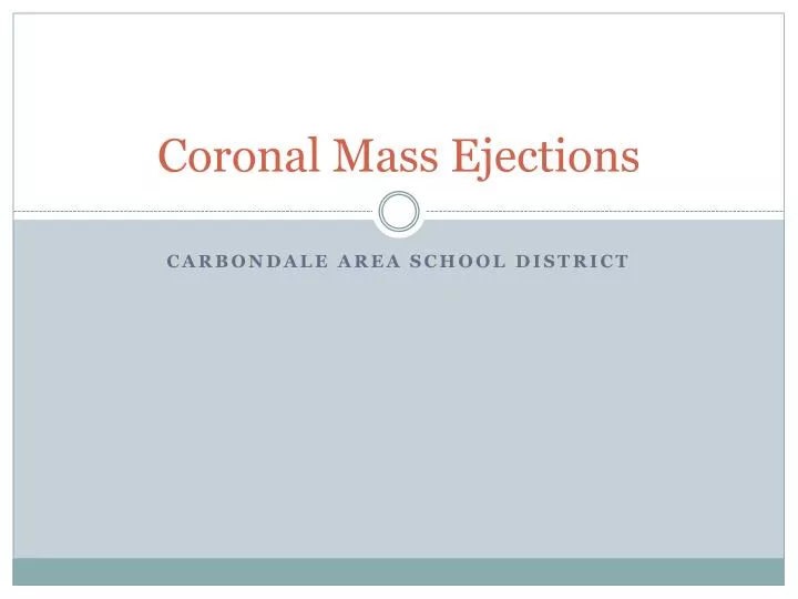coronal mass ejections