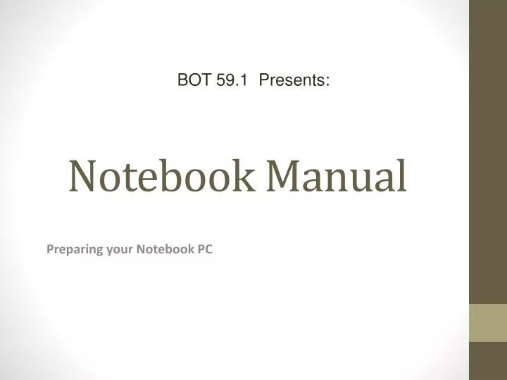 notebook manual