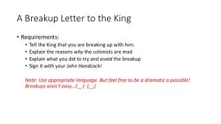 A Breakup Letter to the King