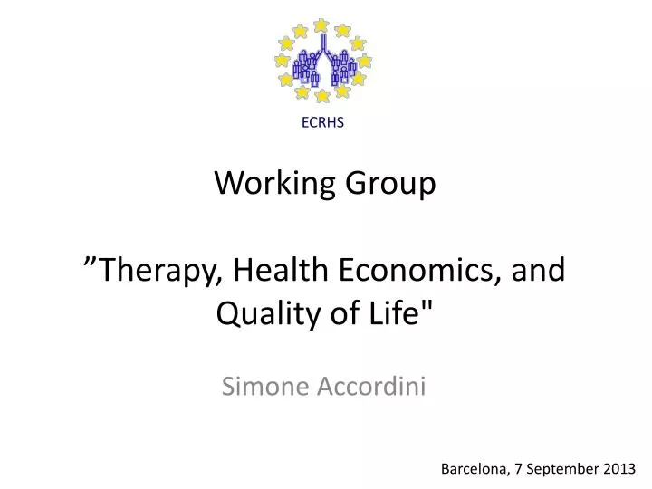 working group therapy health economics and quality of life
