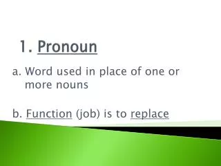 1. Pronoun