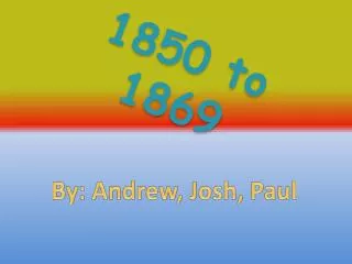 1850 to 1869