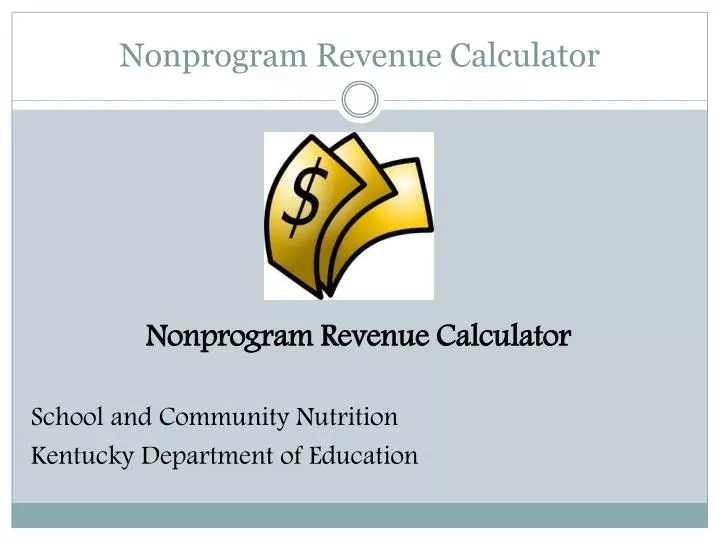 nonprogram revenue calculator
