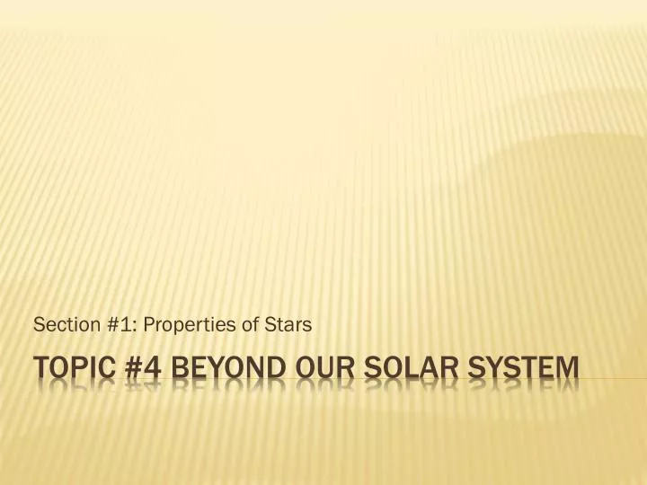 section 1 properties of stars