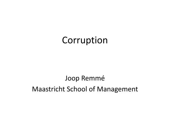 corruption