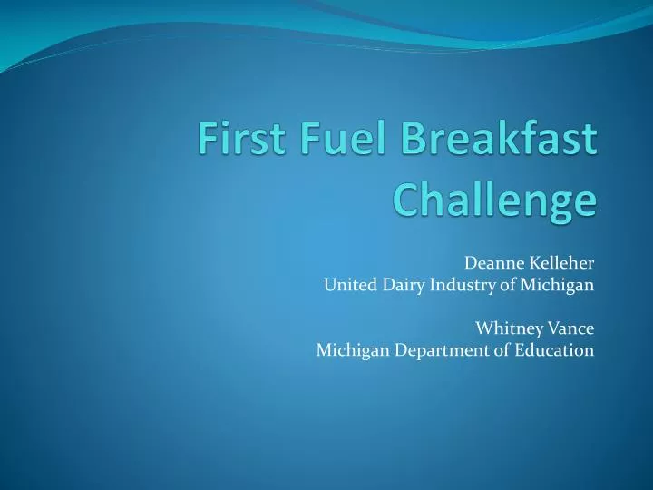 first fuel breakfast challenge
